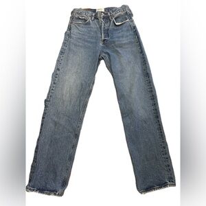 Agolde Blue Straight Leg Jeans